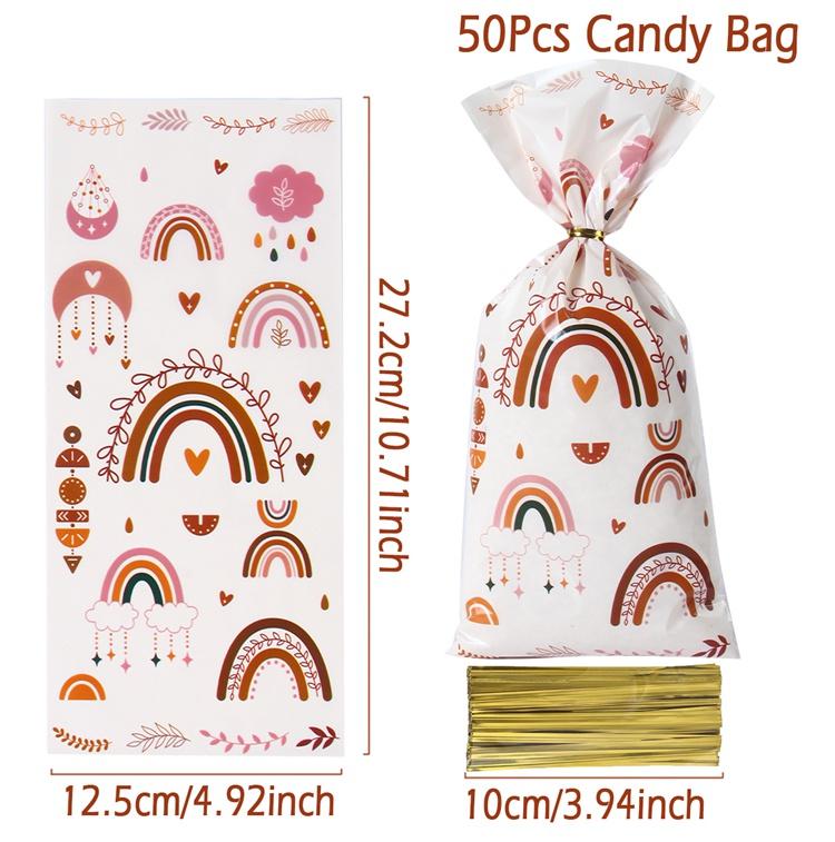 Bohemian Rainbow Goody Bag Candy Bags Birthday Party Decor Kids Adults Wedding Outdoor Party Birthday Supplies Baby Shower Decor