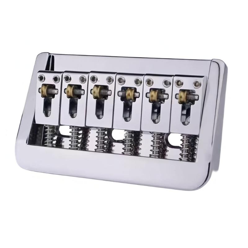 

Adjustable 6 String Electric Guitar Bridge 10.5mm String Spacing for Enhanced Playability and Precise Tuning Stability серебряный