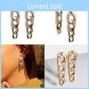 Fashionable Geometric Alloy Stud Earrings For Women With Sparkling Chain Style