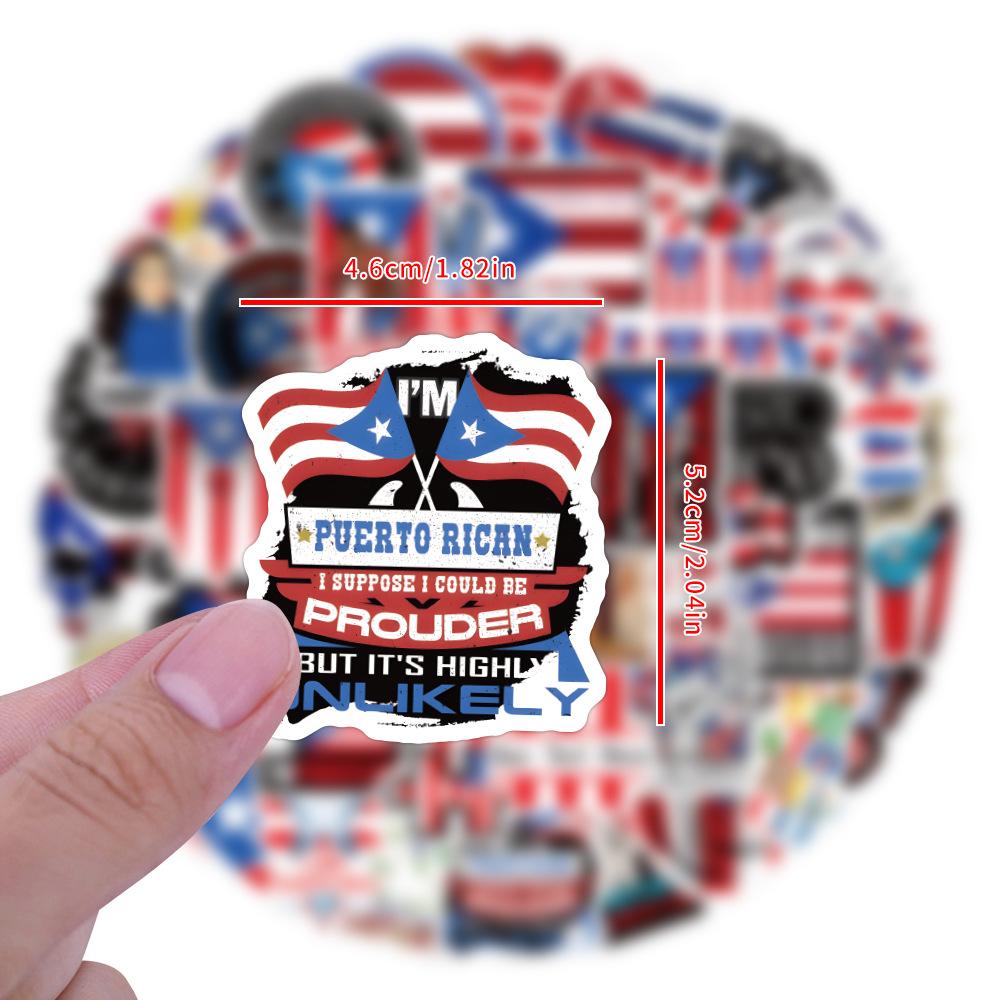 60 New Puerto Rico Graffiti Stickers DIY Decorative Notebook Guitar Personalized Waterproof Stickers