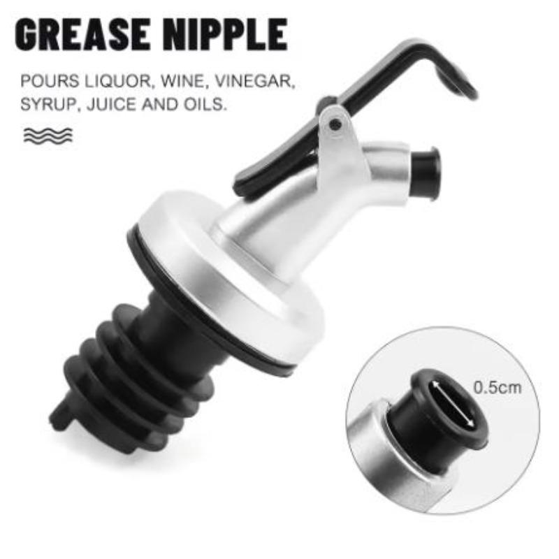 Oil Bottle Stopper Cap Sauce Nozzle Dispenser Sprayer Lock Wine Pourer  Liquor Leak-Proof Plug Bottle Stopper Kitchen Tool