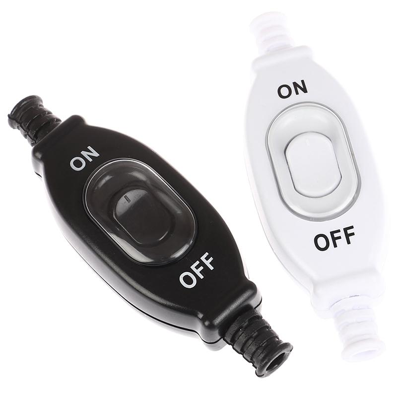 3A 250V Impermeabil Întrerupător în linie Întrerupător cu cablu Fir rotund Contact argintiu dublu