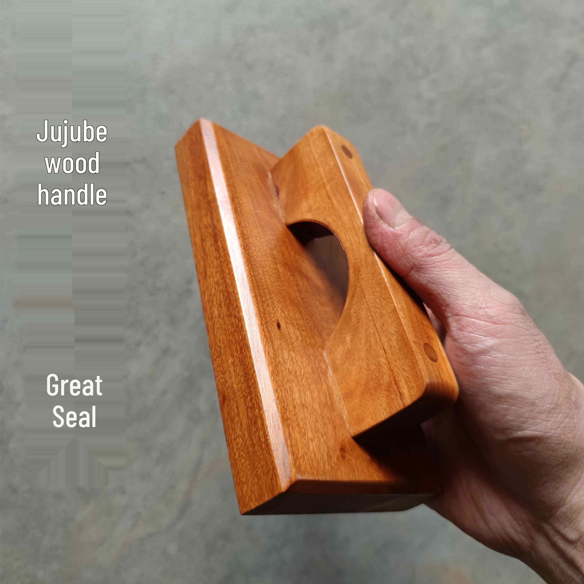 Jujube Wood Handle Large Seal - Solid Wood Taoist Celestial Master Yangping Gift