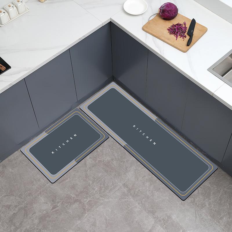 High-quality Diatomite Kitchen Floor Mat with Non-slip Bottom Super Absorbent Floor Mat, Quick Drying Bathroom Living Room Carpe