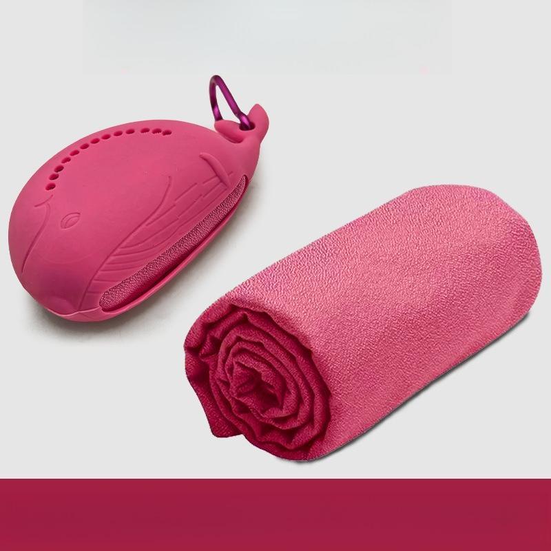 

Quick-drying Towel Silicone Storage Cover Cold Feeling Sports Sweat Towel Microfiber Breathable Cold Towel 40x40cm червоний