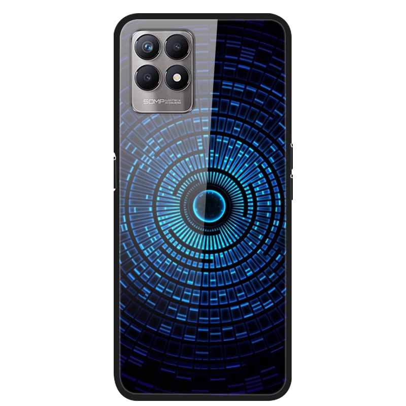 For Realme 8i Cases Realme 8 5G Tempered Glass Hard Back Cover For Realme8 Phone Cases Soft Bumper Fundas for Realme 8 i Realme8