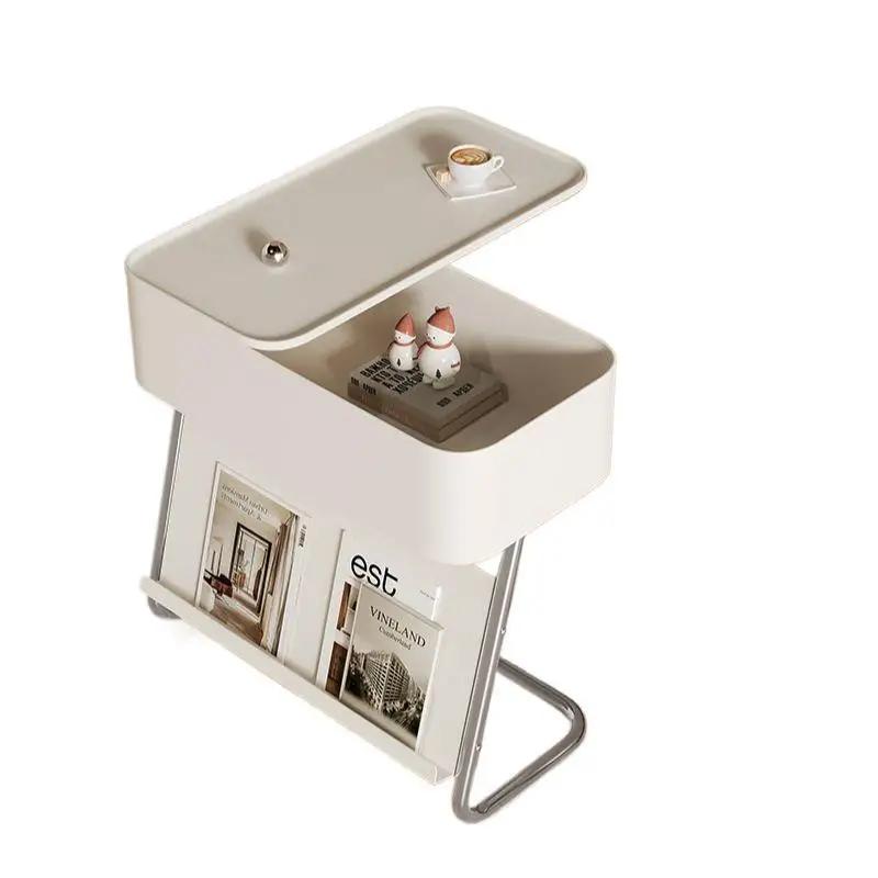 Modern Sofa Side Table Small Square Coffee Tables with Hidden Storage Coffee Tables for Living Room Big Size Interior Furniture