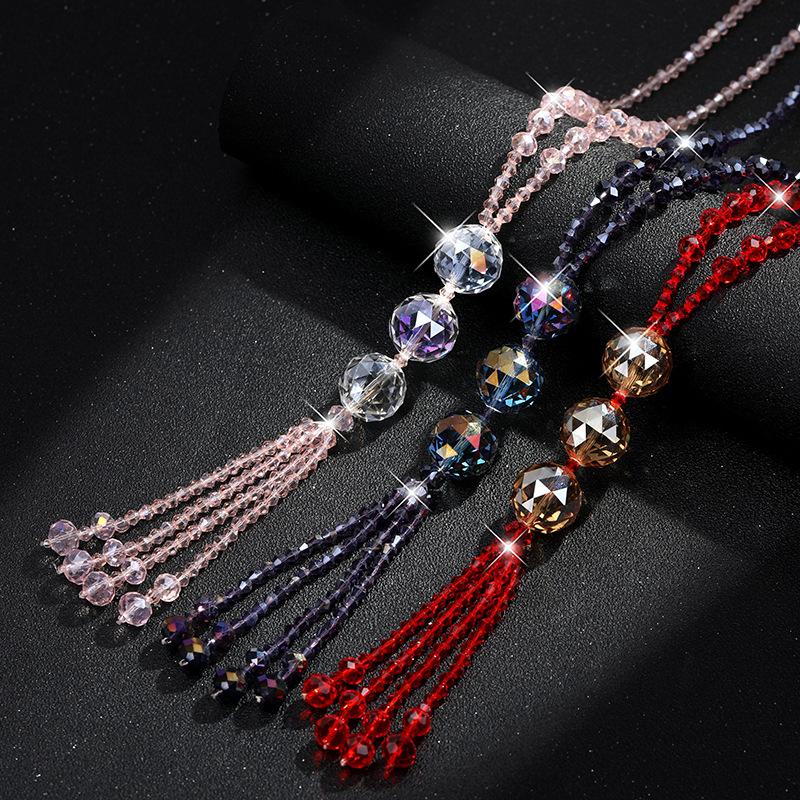 Shaped Chic Wave Crystal Necklace For Women With Colorful Tassels For Every Outfit