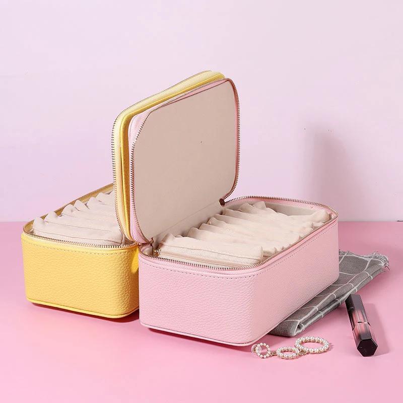 Travelling Jewelry Box Modern Luxury Portable Creative Small Pouch Bag Necklace Organizer Trinkets Storage Boxes Jewelry Display Ornaments Bags Gift