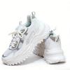 Unisex Platform Sneakers Breathable Mesh Chunky Shoes Non-slip Height Increasing Sports Shoes for Outdoor Running Jogging Traveling