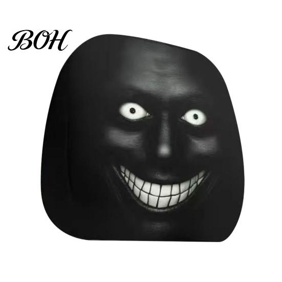 Protective Auto Headrest Protectors Halloween Car Cover, Scary Pattern Print Stretchable Universal Fit Interior Decor Protector, Breathable Polyester