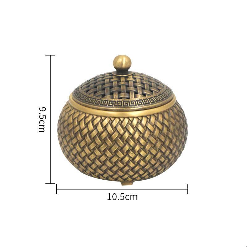 Brass braided incense burner Chinese classical agarwood incense holder Zen incense Censer tea ceremony ornaments 7