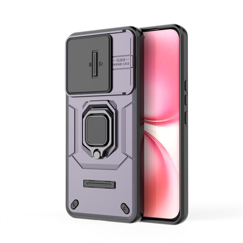 Shockproof Case For Vivo T4 Pro Case For Vivo T4 Pro Ring Holder Magnetic Back Cover For Vivo T4 Pro Push Window Case 6.77 inch