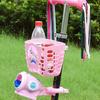 Bike Basket Hollow Out Thickened Hook Mounted DIY Sticker Stable Replacement Plastic Universal Children Bicycle Scooter Front Basket Bike Accessories