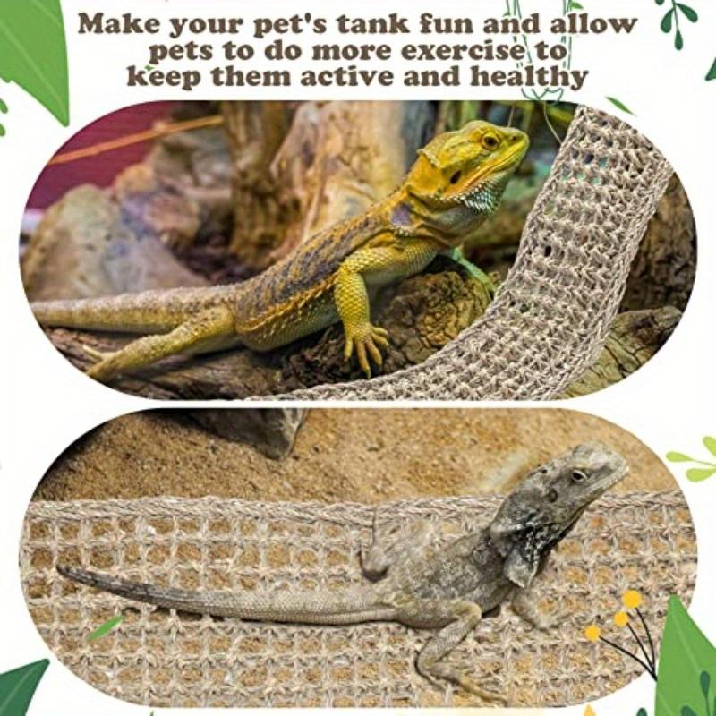 1PC Bearded Dragon Hammock Reptile Lounger for Chameleon Lizards Gecko Snakes Lguana Reptiles Geckos Grass Cushion Pet Bed Swing