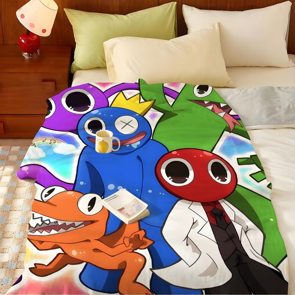 Game R-Rainbow F-Friends Throw Flannel Throw Blanket, Lightweight Cozy, Durable Washable cute Cool