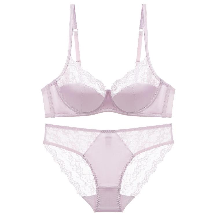 French Lace Push-Up Bra & Panty Set - Sexy, Thin, and Chic
