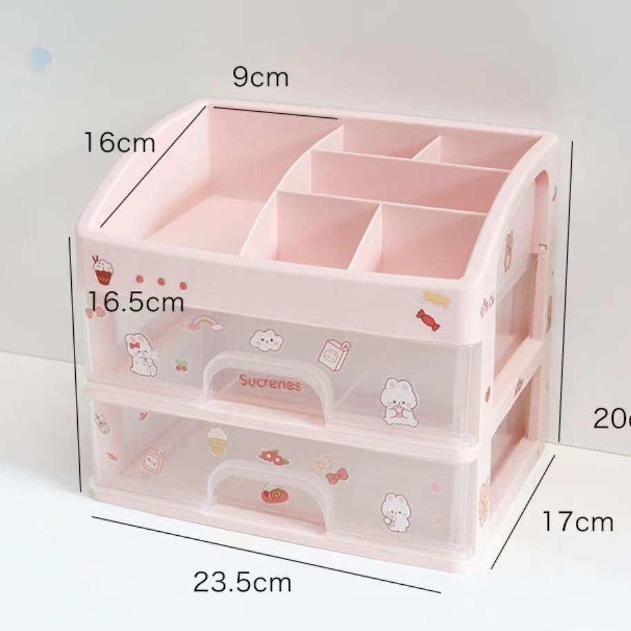 

Ins Style Desktop Storage Box with Drawers for Home Office and Student Supplies Desk Organiser