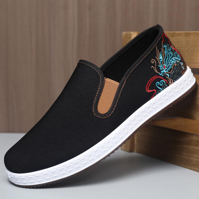 

Весенняя мужская тканевая обувь дышащая на плоской подошве обувь для вождения китайская мужская обувь дышащая удобная тканевая обувь повседневная обувь 38