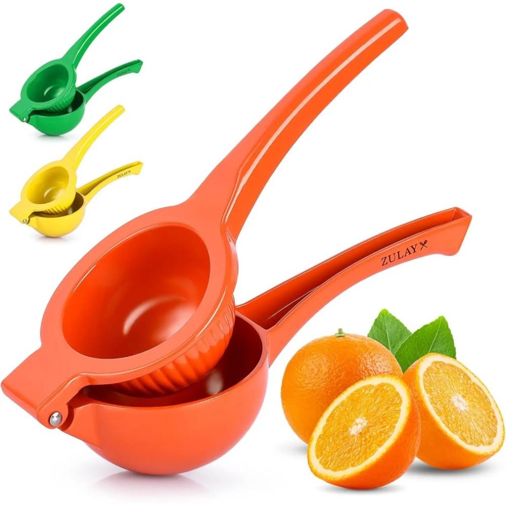 Kitchen Premium Metal Orange Squeezer – Heavy-Duty Manual Citrus Juicer for Maximum Juice Extraction – Ergonomic, Easy to