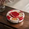 Sealed Rotating Serving Tray Compartmentalized Transparent Lid Snack Storage Box Durable With 5 Compartments Rotating Fruit Tray