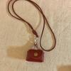 Mini Leather Coin Purse Pendant Necklace for Women Vintage Adjustable Leather Rope Sweater Chain Necklace Jewelry Gifts