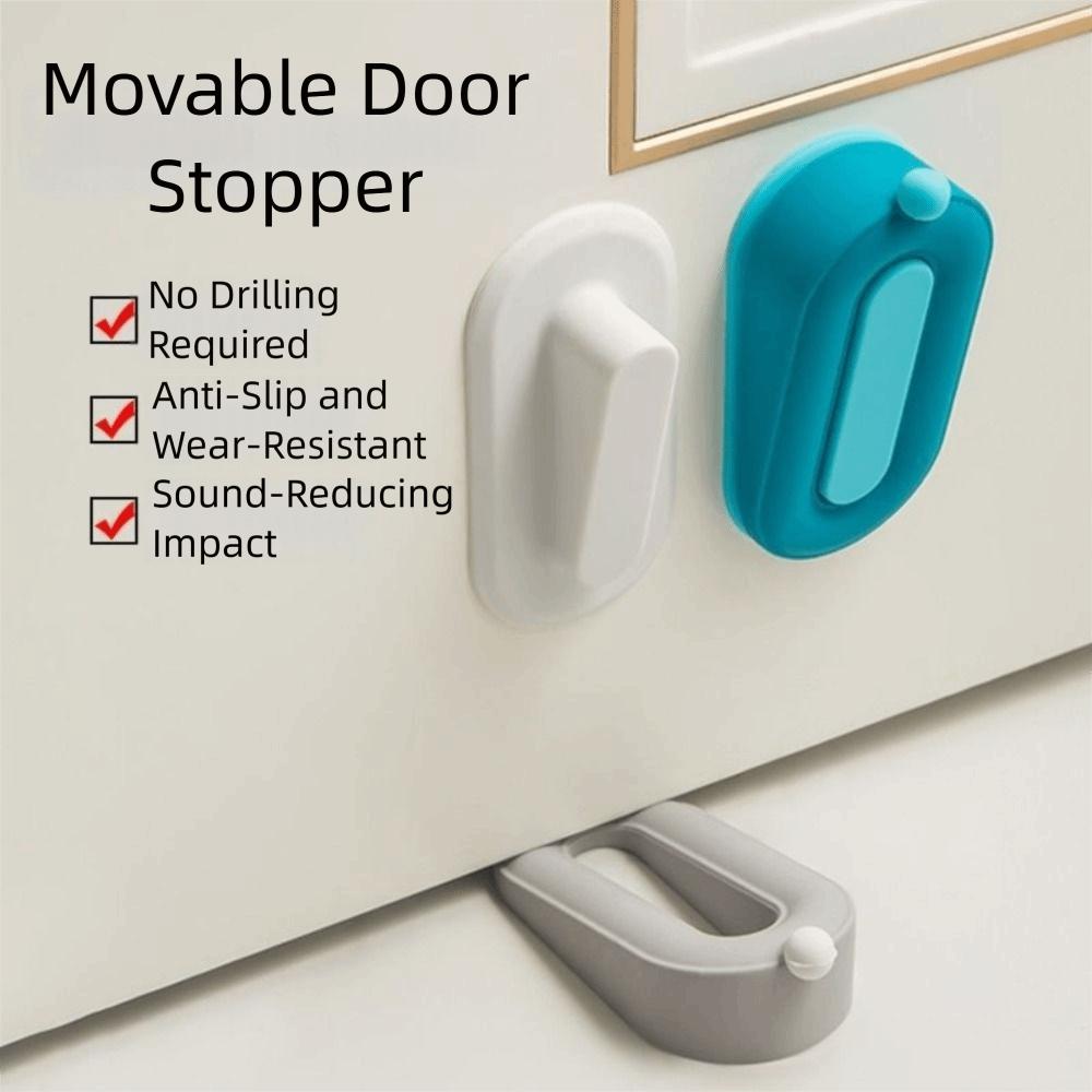 Removable Door Stopper Silicone Material Anti-Collision Stopper Rear Retainer Doorstops  For Carpet
