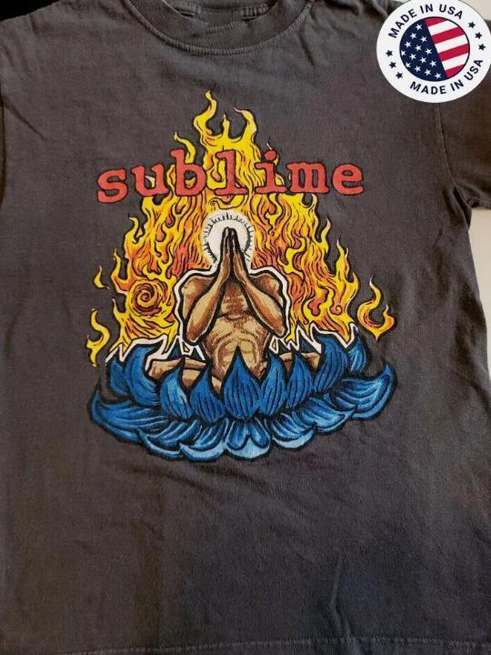 Vintage Flaming Lotus Sublime Band Shirt Classic Black Unisex Unisex T-Shirt XL