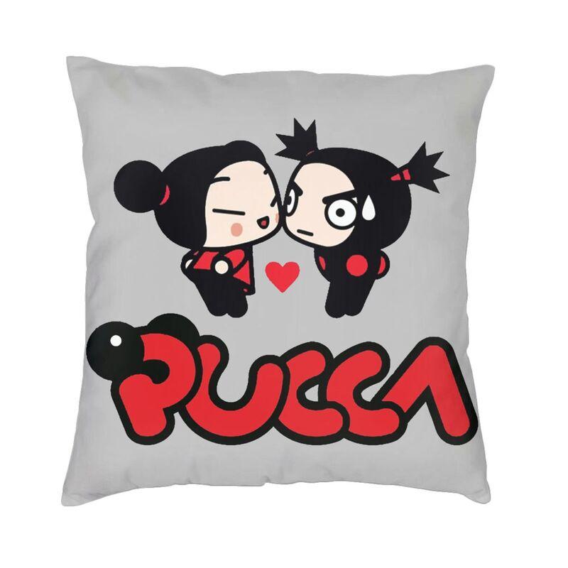 Moderní Funny Love Pucca a Garu povlak na polštář na pohovku Polyesterová TV Animace Pouzdro na polštář Anime povlak na polštář do obývacího pokoje