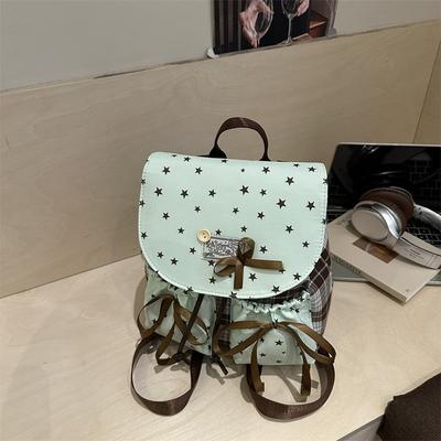 Rucksack Damen Retro-Stil High-End Koreanische Tasche Einfaches hochwertiges Gewebe Oxford-Stoff Riemen Kleiner Rucksack