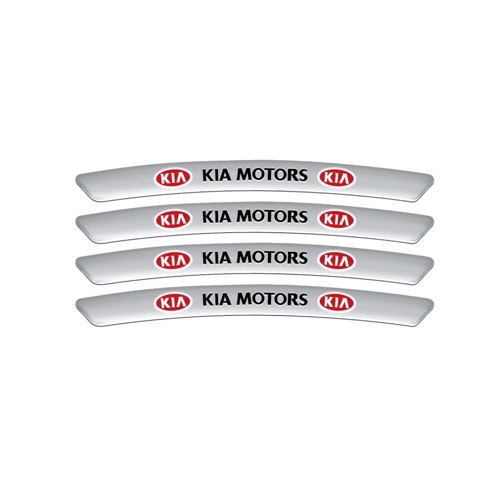 4Pcs Aluminum Alloy Car Wheel Rim Strip Styling Sticker Accessories For KIA Sportage GT RIO Ceed Picanto Pegas Sorento Niro Soul rmvl70