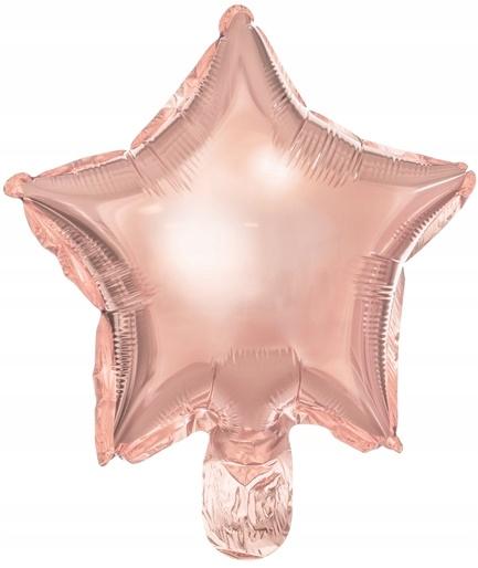 Balony Foliowe Gwiazdka, 25 Cm Różowe Złoto 25Szt.