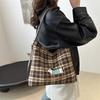 Stylish And Trendy Large Capacity Tote Backpack For Women In Chic Plaid Designs