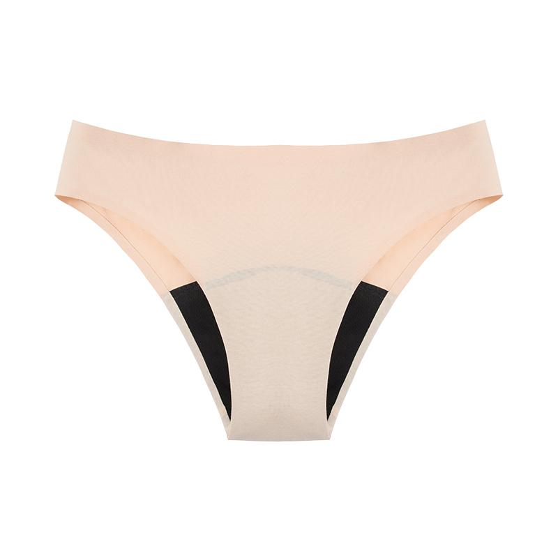 Seamless Cotton Menstrual Panties 4-Layer Leakproof Fast Absorption Teenager Macaron Period Panties Mid-Rise Incontinence Undies