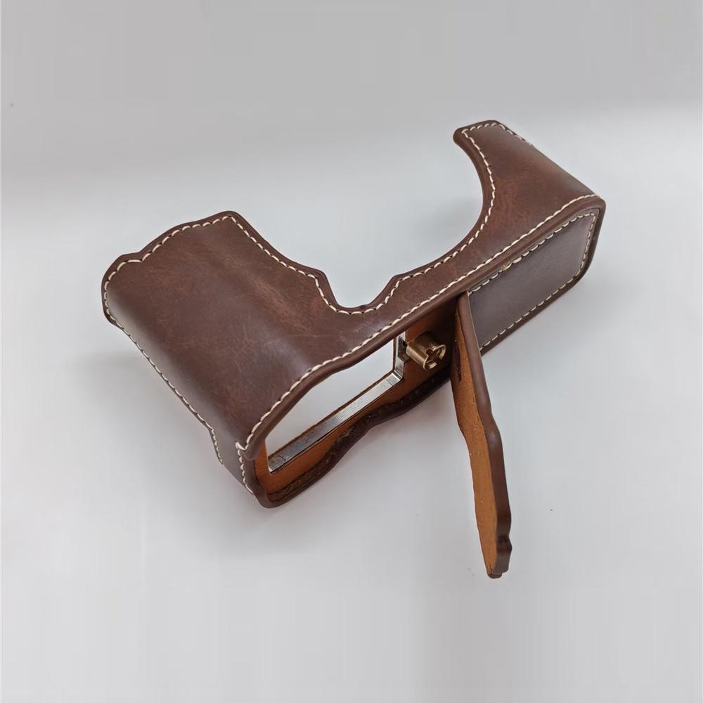 XM5 Kamera PU Leder Halbtasche für Fujifilm XM5 Fuji X-M5 Boden Akkuöffnung Abdeckung