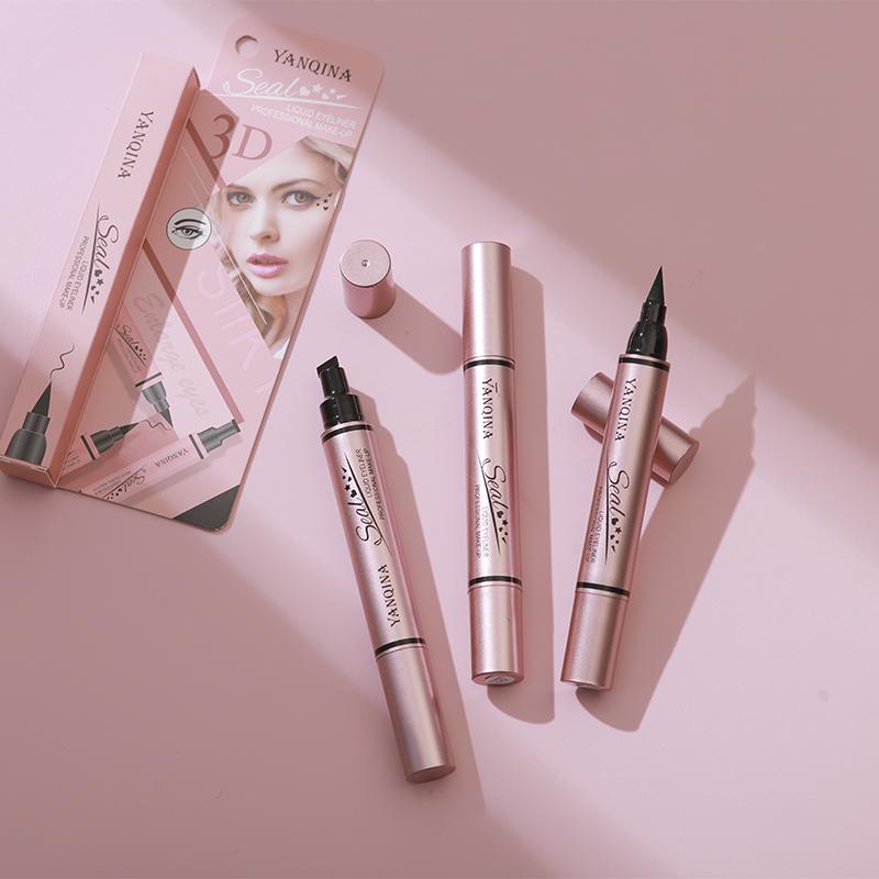 Love, Star Pattern Eyeliner Double-ended Liquid Eyeliner Waterproof and Not Easy To Dizzy Makeup Eyeliner