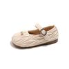 Spring 2026 Girls' Princess Flats: Soft Leather Buckle Shoes - Fashionable & Casual