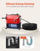 Drain Cleaner Machine, 850W Electric Pipe Drain Cleaning Machine Sewer Snake with 14.5m x 16mm, 14m x 22mm, 5m x 9.5mm, 0.4m x 12mm Steel Spring Cable