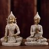 Fengshui Resin Buddha Sculpture Meditating Seated Buddha Statue Carving Figurine Craft for Home Desk Decoration Ornament
