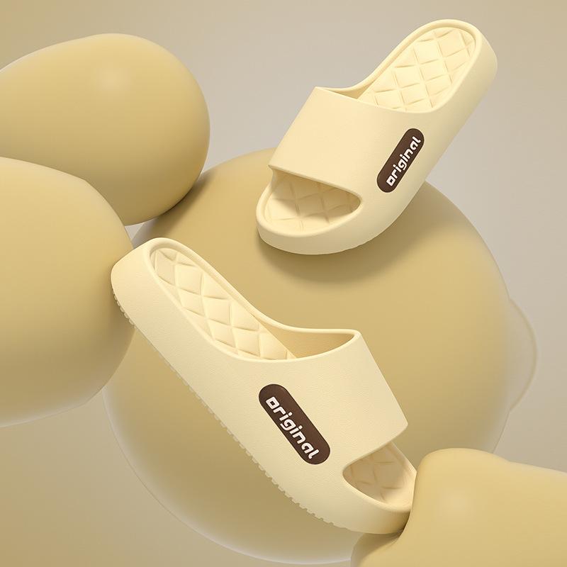 Fashion Slippers 2025 Summer New Anti Slip Soft Soled Couple's Slippers for Home Cool Slippers Thick Soled Bathroom Outdoor Wear