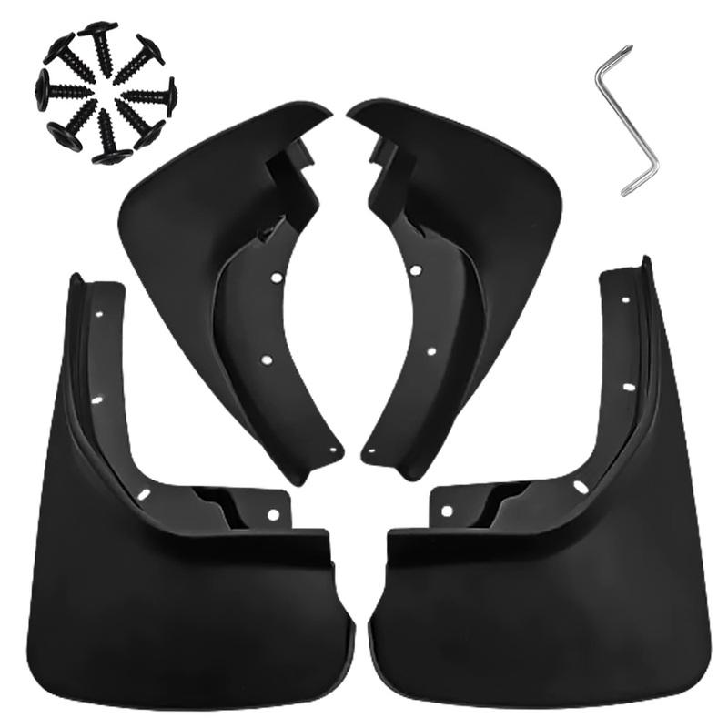 Black Wheel Fender Flaps Mud Flaps for Ford Explorer 2011- Splash Guard Mud Flaps Black