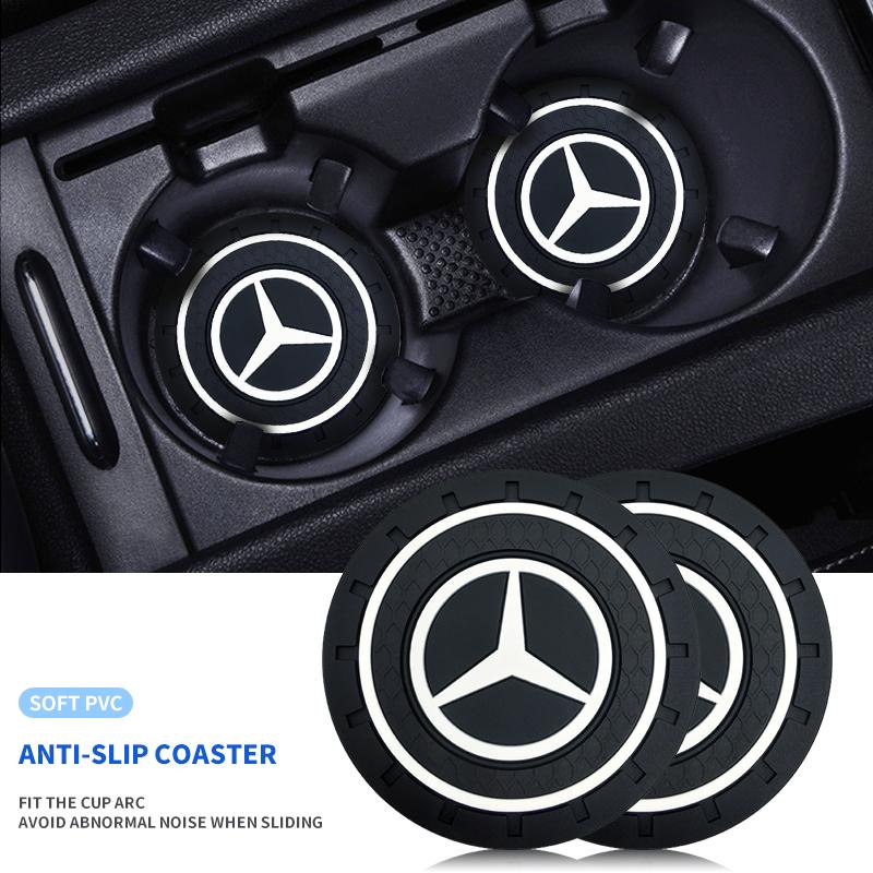 2 ks PVC podložka pod pohár na vodu do auta Protiskluzová podložka Příslušenství pro Mercedes Benz AMG GLE GLS CLS GLC CLA GLA GLK ML C197 R231 W167
