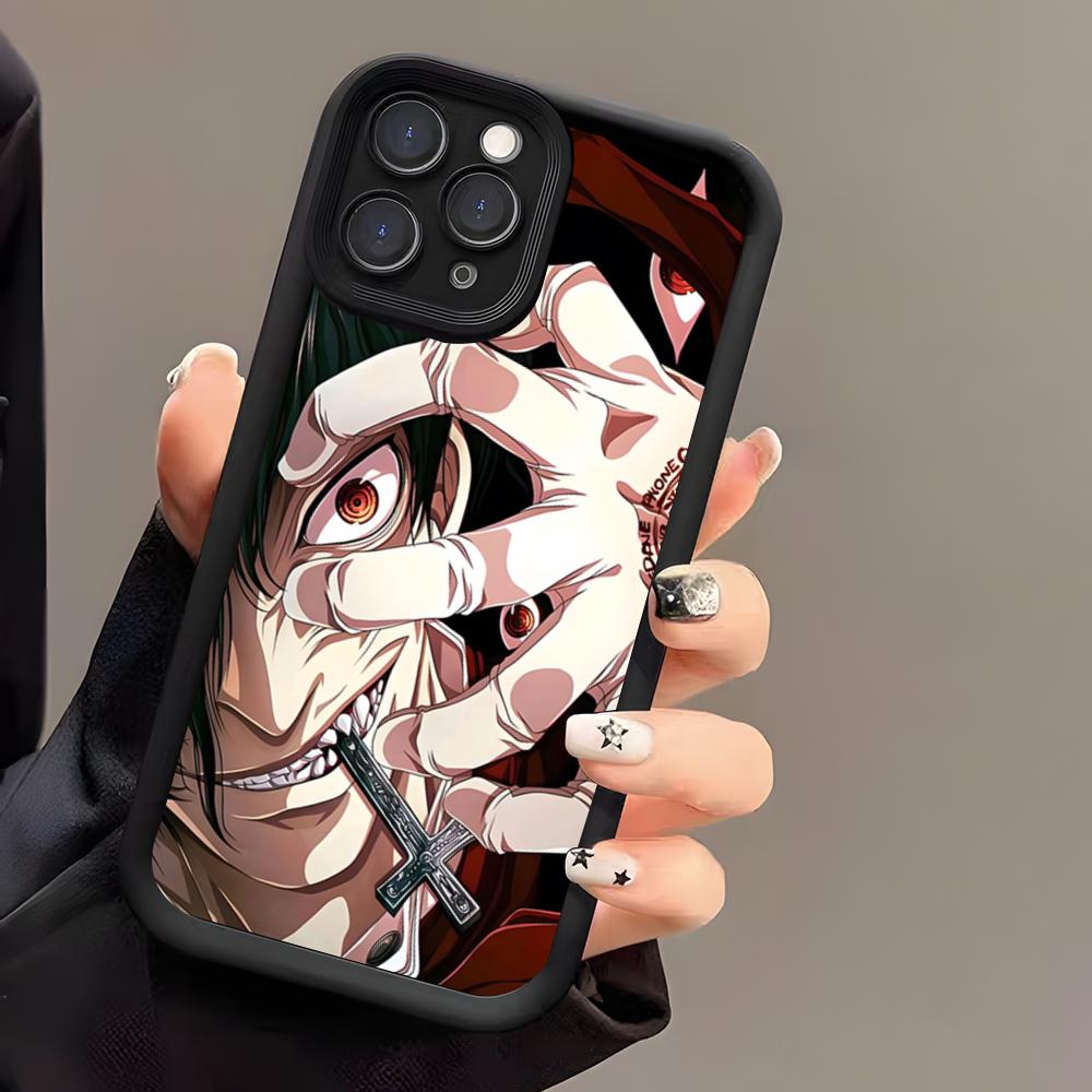 HELLSING Anime Phone Case For IPhone 17 Air 16 E 15 14 Plus 13 12 11 Pro Max Black Sky Eye Stepped Protective Case