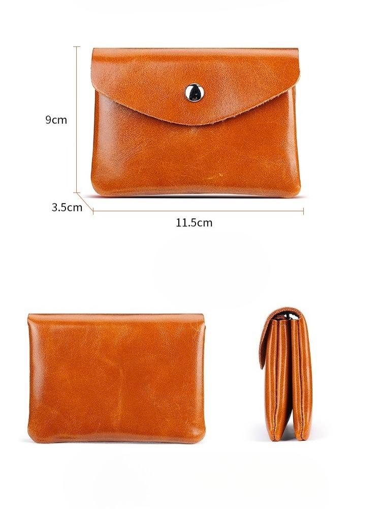New Fashion Retro Women Double Layer Wallet Clutch Bag Coin Purse Key Earphone Bank Card Storage Mini Purses Coin Pouch
