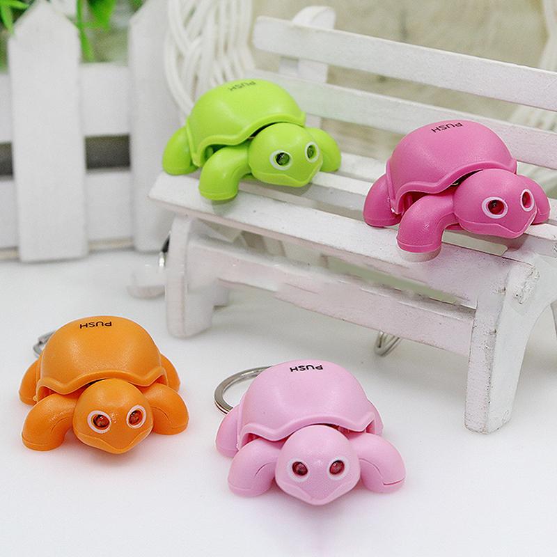 Desene Animate Creativ Animal Mic Lumini LED Strălucire Sunet Broască Țestoasă Breloc Agățat Pandantiv Decor