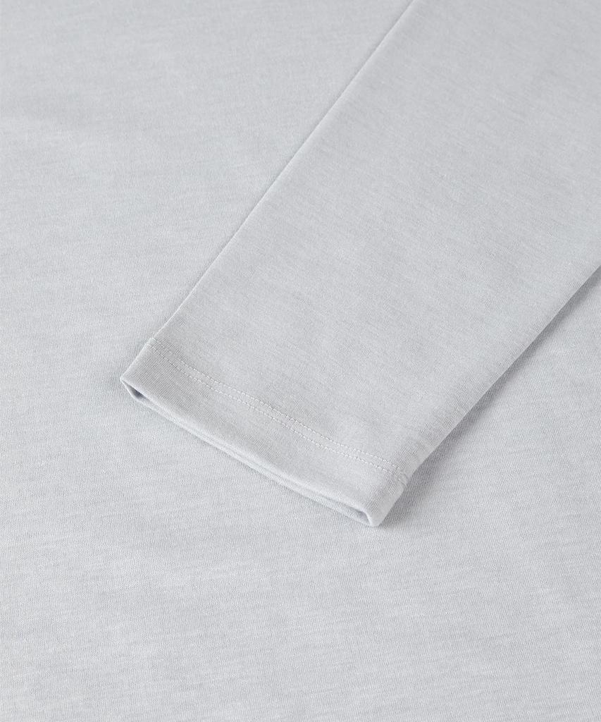 PANICALE Contrast Detail Crew Neck Stretch Jersey T-Shirt [2 Colors]