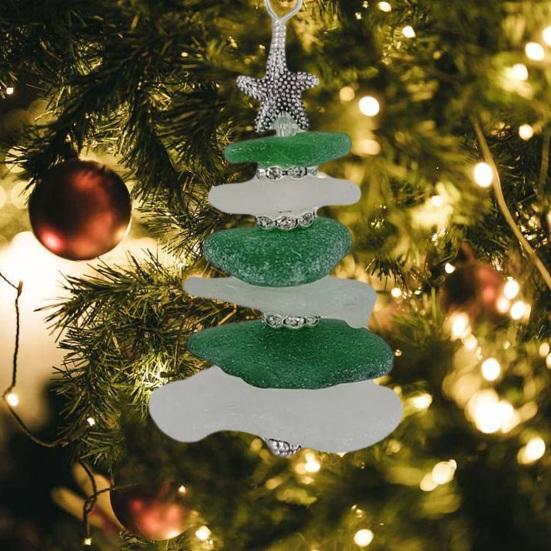 

Океанские елочные украшения, уникальная звездообразная подвеска с галстуком-бабочкой, подвесное художественное украшение для окна