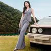 Women's Elegant Gray Suit Vest & Pants Set
