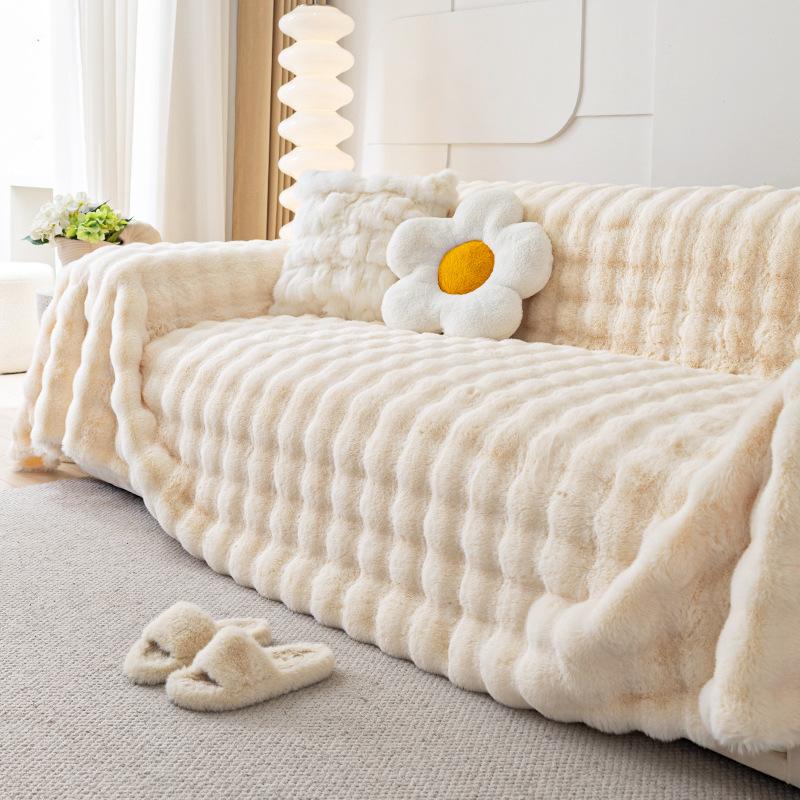 

Плюшевый чехол для дивана, тканевый чехол для дивана, простой стиль, диванное полотенце, зимний чехол для дивана с защитой от царапин, пылезащитная подушка для дивана 180*130