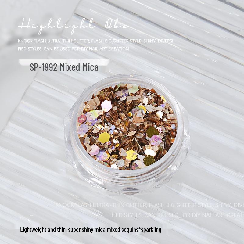 

Слюдяные хлопья, блестки, пайетки для нейл-арта: Фрагменты неправильной толщины с высоким блеском для украшения ногтей